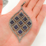 Load image into Gallery viewer, DP164. Diamond Sterling Silver Marquise Shape Pendant