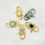 Load image into Gallery viewer, Diamond Sterling Silver Star Enamel Trigger Clasp