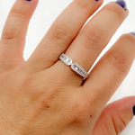 Load image into Gallery viewer, 14k Solid White Gold Diamond Ring.