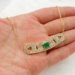 Load image into Gallery viewer, NFM71184. 14K Solid Gold Diamond and Gemstone Necklace