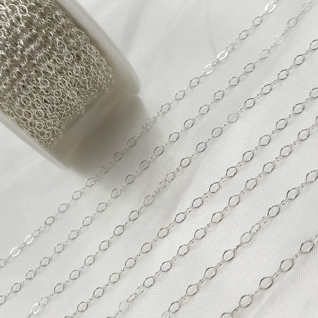 Silver Flat Cable Chains