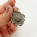 Load image into Gallery viewer, DP254. Diamond Sterling Silver Flower Shape Pendant