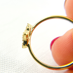 Load image into Gallery viewer, 14K Solid Gold Diamond Flower Ring.