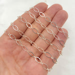 Load image into Gallery viewer, Sterling Silver Flat Long and Short Oval Link Chain