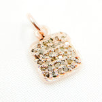 Load image into Gallery viewer, Diamond Sterling Silver Square Charm