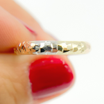 Load image into Gallery viewer, GER62. 14K Gold Diamond Cut Tri-Color Hoop Earrings