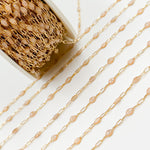 Load image into Gallery viewer, Gold Filled Golden Shade Color Opal Enamel Chains