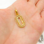 Load image into Gallery viewer, DC551. Diamond Sterling Silver Oval Pendant