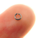 Load image into Gallery viewer, Buy Now Black Rhodium Sterling Silver Open Jump Ring