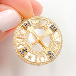 Load image into Gallery viewer, Buy Solid Gold Compass Round Pendants