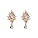 Load image into Gallery viewer, DER01606. 14K Solid Gold Diamond Dangle Earrings