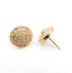 Load image into Gallery viewer, DE038. Pave Diamond Diamond Silver Oval Studs