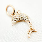 Load image into Gallery viewer, Diamond Sterling Silver Dolphin Charm