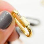 Load image into Gallery viewer, DC603. Sterling Silver Oval Carabiner Clasp