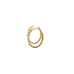 Load image into Gallery viewer, EHA56738EM. 14k Solid Gold Diamond and Emerald Oval Hoop