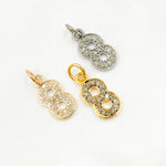 Load image into Gallery viewer, DC485. Diamond Sterling Silver Number "8" Charm