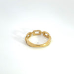 Load image into Gallery viewer, 14k Solid Gold Diamond Chain Ring.