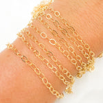 Load image into Gallery viewer, 2207FGF. 14k Gold Filled Flat Round Link Chain