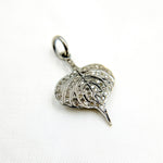 Load image into Gallery viewer, DC453. Diamond Sterling Silver Leaf Pendant