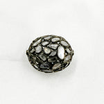 Load image into Gallery viewer, DC732. Diamond & Sterling Silver Oval Bead