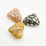 Load image into Gallery viewer, DC810. Diamond & Sterling Silver Triangle Bead