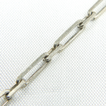 Load image into Gallery viewer, Z19OX. Oxidized Sterling Silver Diamond Cut Paperclip Chain