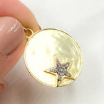 Load image into Gallery viewer, Buy Now Diamond Sterling Silver Round Star Pendants