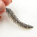 Load image into Gallery viewer, Diamond Sterling Silver Leaf Pendant