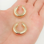 Load image into Gallery viewer, Gold Chunky Hollow Hoop Earrings