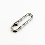 Load image into Gallery viewer, 20MM Black Rhodium Shiny Sterling Silver Oval Clasp