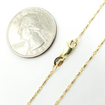 Load image into Gallery viewer, 14K Solid Gold Diamond Cut Bar Chain