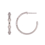 Load image into Gallery viewer, 14k White Gold Hoops