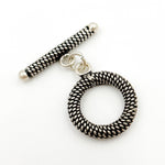 Load image into Gallery viewer, Black Rhodium Sterling Silver Toggle Clasp