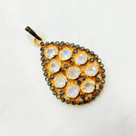 Load image into Gallery viewer, DSP05. Diamond Silver Gemstone Drop Pendant