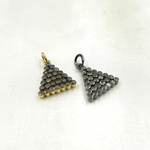Load image into Gallery viewer, DP240. Diamond Sterling Silver Triangle Charm