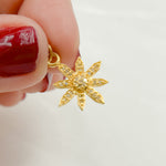 Load image into Gallery viewer, DC546. Diamond Sterling Silver Flower Charm