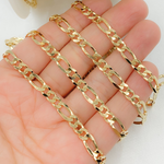 Load image into Gallery viewer, Y86GP. Gold Plated 925 Sterling Silver Ultra Flat Figaro Chain
