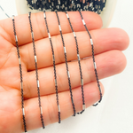 Load image into Gallery viewer, Oxidized 925 Sterling Silver Satellite Tube Chains
