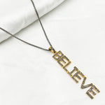 Load image into Gallery viewer, DP580. Diamond Sterling Silver Believe Pendant