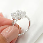 Load image into Gallery viewer, Solid Gold Diamond Flower Ring