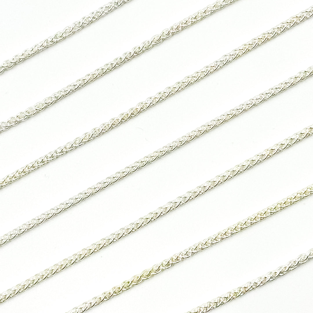 472SS. 925 Sterling Silver Wheat Chain