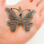 Load image into Gallery viewer, DP141. Diamond Sterling Silver Butterfly Pendant