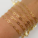 Load image into Gallery viewer, Yellow Gold Smooth Flat Oval Link Chain