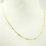Load image into Gallery viewer, 14K Solid Yellow Gold Cubes Satellite Necklace. 030R01TS4TP8
