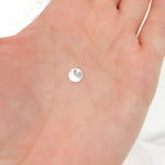 Load image into Gallery viewer, White Sterling Silver Brushed Round Flat Disc Charm with a Single Hole