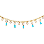 Load image into Gallery viewer, NFK71702. 14K Solid Gold Diamond and Gemstone Necklace