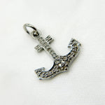Load image into Gallery viewer, DC090. Diamond Silver Anchor Pendant