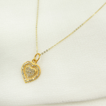 Load image into Gallery viewer, GDP305. 14K Solid Gold Heart Charm with Diamond and Gemstone