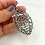 Load image into Gallery viewer, DP047. Diamond & Sterling Silver Leaf Shape Pendant
