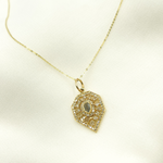 Load image into Gallery viewer, KG74. 14K Solid Gold Charm Diamond Pendant with Diamonds